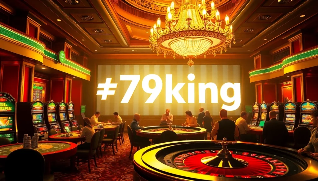 Players at the 79king casino revel in exhilarating games of chance, showcasing vibrant tables and chips.